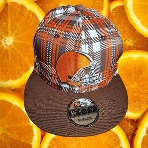 New Era 9Fifty Cleveland Browns NFL Plaid Snapback Hat Cap‎